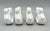 Hollywood Regency Vintage White Ceramic Bow Napkin Rings — Coastal / Traditional / Hollywood Regency - Set of 4 For Sale - Image 3 of 9