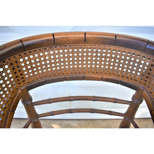 1970s Vintage Faux Bamboo and Cane Chair Chairish