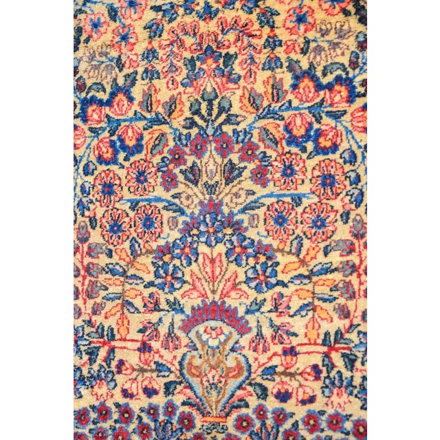 A beautiful early 20th century Persian Lavar Kirman prayer rug with a wonderful densely woven tree-of-life containing...