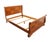 COLLEZIONE EUROPA Traditional Queen Size Sleigh Bed with Diamond Bookmatched Veneer - Cherry Finish 46.25" High 64.25"...