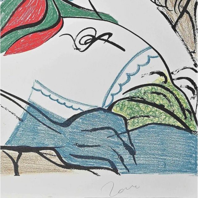 Poppea is an original lithograph realized by Tono Zancanaro in 1981. Hand-signed. Artist's proof. This piece is attributed...