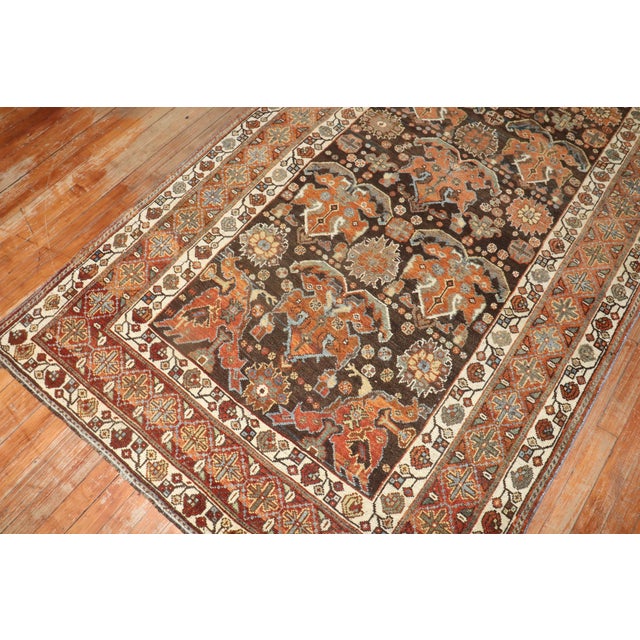 1930s Brown Tribal Persian Kurd Rug For Sale - Image 9 of 18