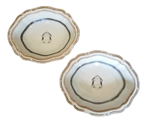 Late 18th Century Chinese Export Serving Dishes - a Pair