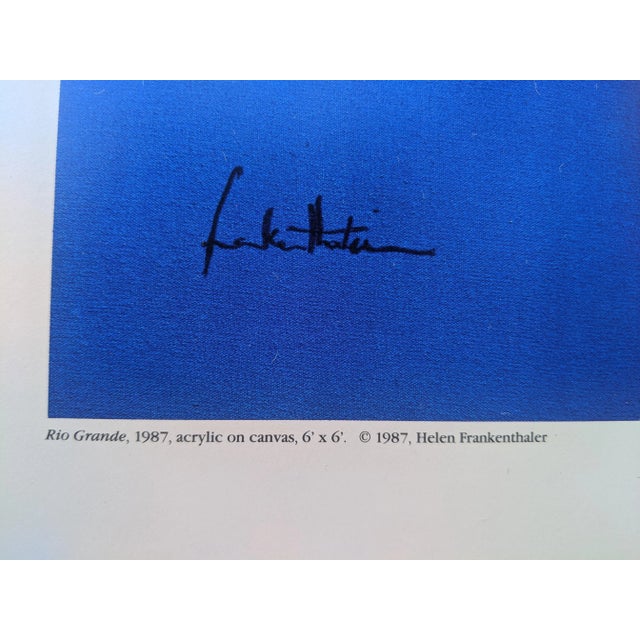 Vintage 1980s Helen Frankenthaler "Rio Grande" Exhibition Poster Framed For Sale In Charlotte - Image 6 of 13