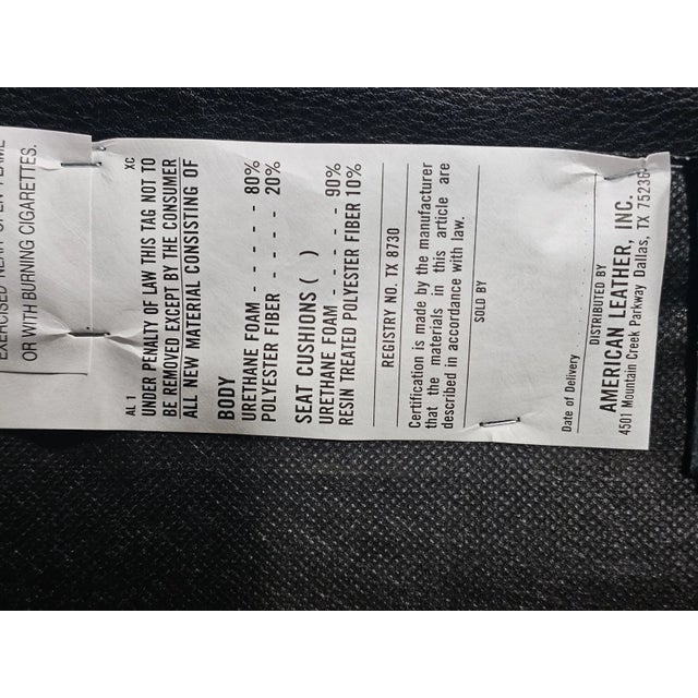 Late 20th Century Vladimir Kagan Matinee Sofa American Leather Red and Black For Sale - Image 14 of 14