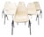 Stacking Off White Fibreglass DSS Dining Chairs from Eames, 1960s, Set of 4 For Sale