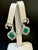 Metal 5 Ct Natural Zambian Emerald Earring & 2 Ct Diamond , Rose Cut Diamond Earring For Sale - Image 7 of 8