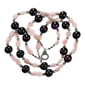 Amethyst & Kunzite Double Strand Necklace