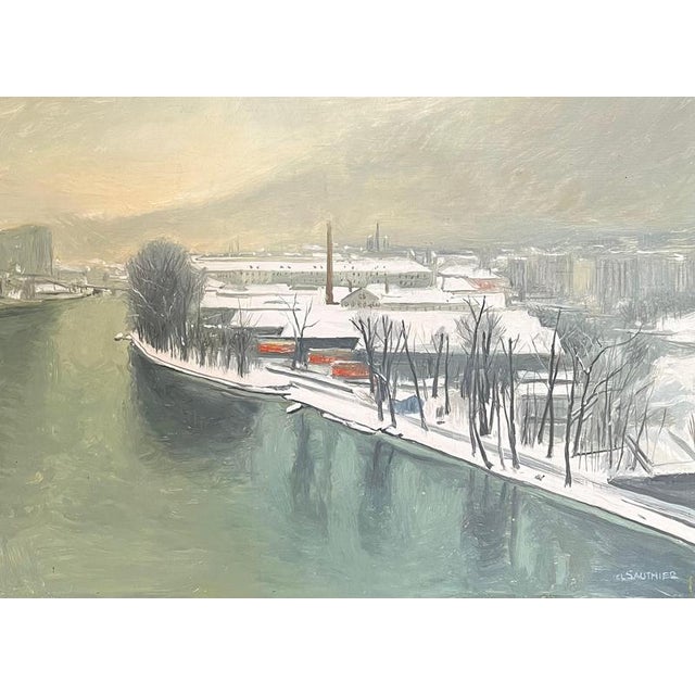 Claude Sauthier, Landscape, Oil on Wood, 1970s For Sale - Image 12 of 12