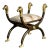 Vintage Egyptian Revival Gilt Ram’s Head Curule Seat For Sale