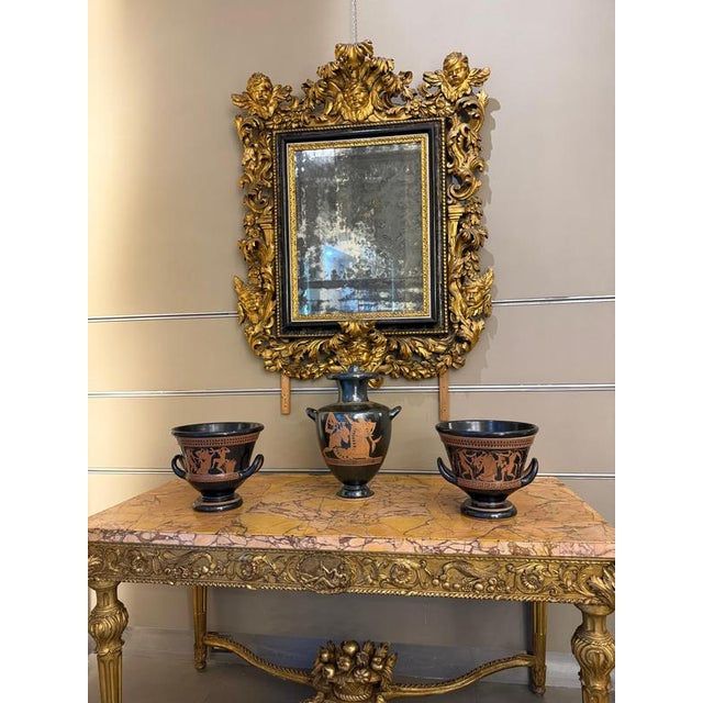 Red 19th Century Italian Grand Tour Red-Figure Chalice Krater in Attic Style, 1880, Set of 2 For Sale - Image 8 of 14