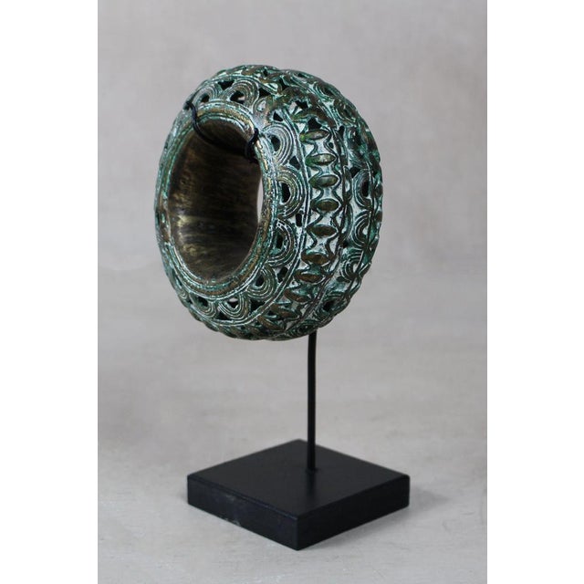 Benin Bronze Bangle on Stand For Sale - Image 5 of 6