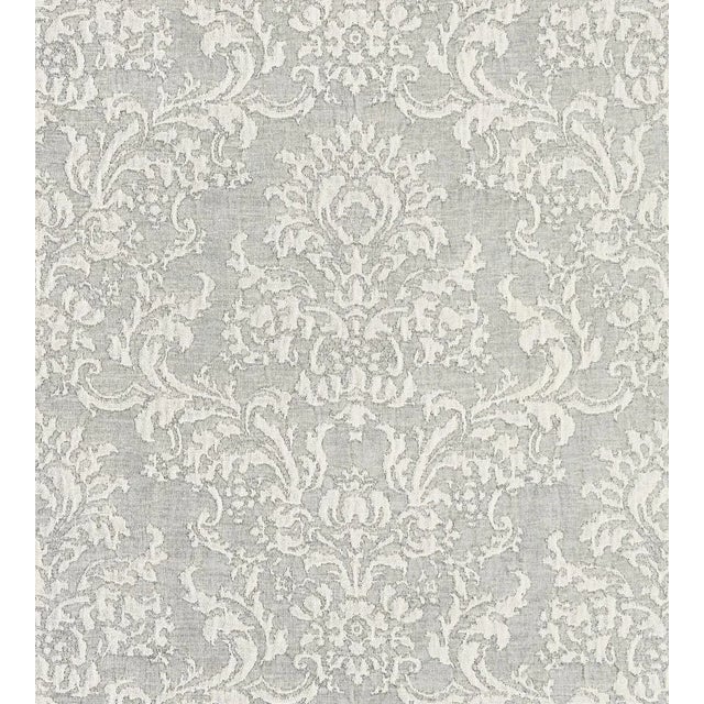 Traditional Sample - The House of Scalamandré San Luca Damask Fabric, Pearl Grey For Sale - Image 3 of 3
