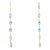 18k Gold Marquise Blue Topaz Gemstone Drop Earrings for Women- A Pair For Sale