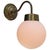 French White Mat Opaline Glass and Brass Sconce For Sale - Image 6 of 8