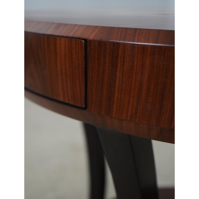 Jonathan Charles Round 2 Drawer Modern Design Lamp Table For Sale - Image 14 of 18