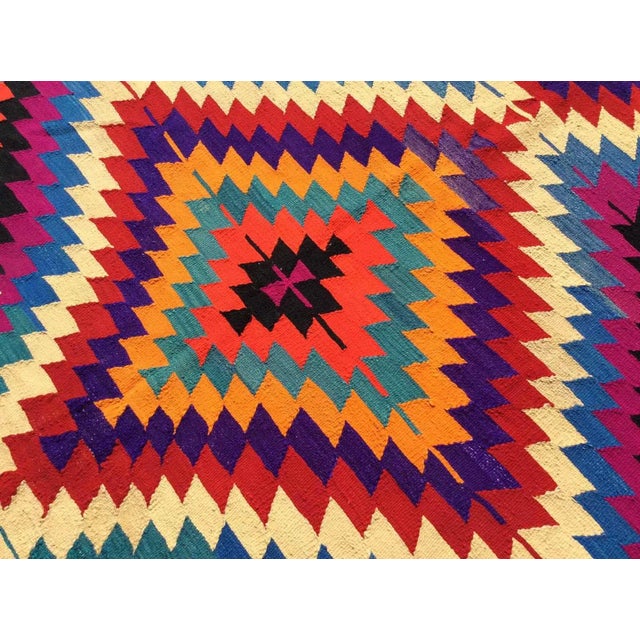 1960s Bohemian Style Kilim Rug - 65" X 110" For Sale - Image 5 of 9