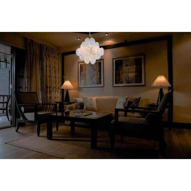 Italian Murano Glass Disc Chandeliers, 1990, Set of 2 For Sale - Image 11 of 15