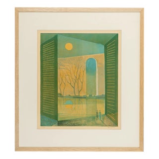 Sven Jonson, Lake, 1960, Color Lithograph on Paper For Sale