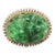 Vintage 1965 Signed Napier Oval Carved Faux-Jade Brooch For Sale