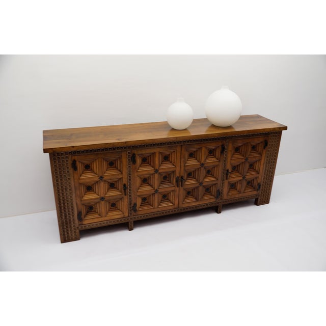 Large Brutalist Rustic Sideboard, 1960s For Sale - Image 9 of 18