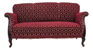 Vintage Danish Three-Seater Sofa in Velour and Beech, 1950s