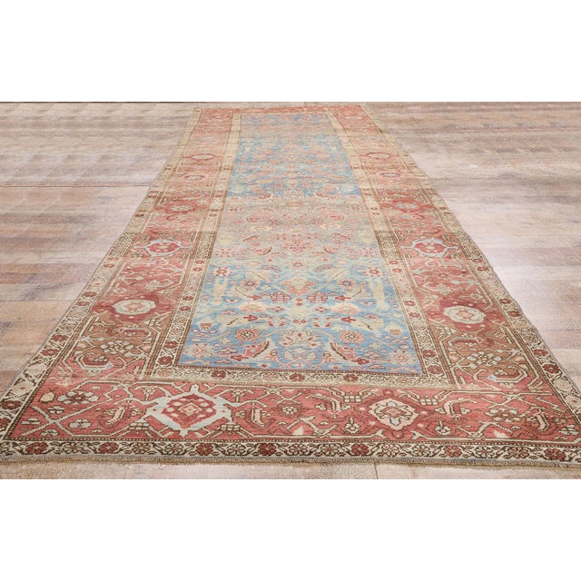 Late 19th Century Persian Bijar Rug, 04'02 X 13'10 For Sale - Image 9 of 10