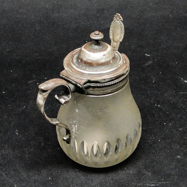 Metal German Biedermeier Mustard Container, 1890s For Sale - Image 7 of 8