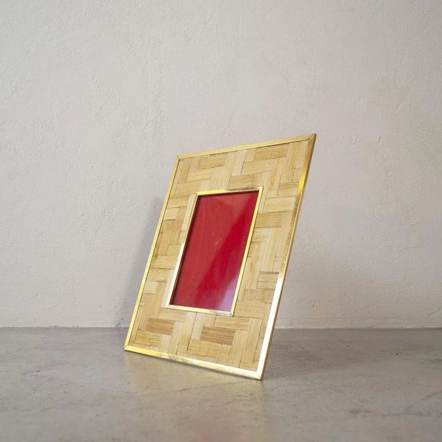 Italian Brass Photo Frame, 1960s For Sale - Image 4 of 6