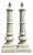 Vintage Cast Iron Column Lamps - A Pair For Sale