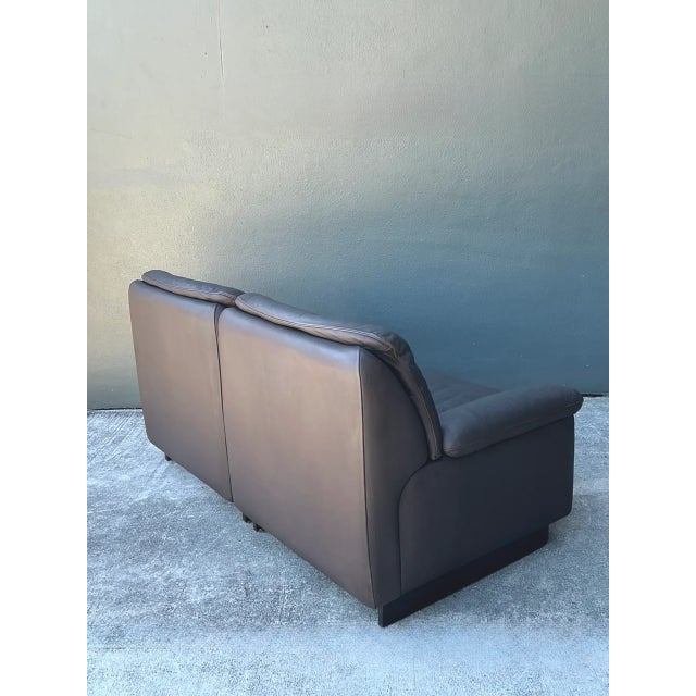 Vintage De Sede Leather Two-Seater Sofa For Sale - Image 10 of 16