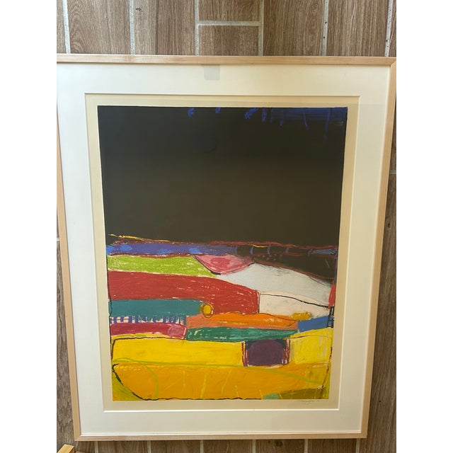 1990s Vibrant Abstract Framed Painting by Francine Matarazzo, Signed & Dated For Sale - Image 5 of 6