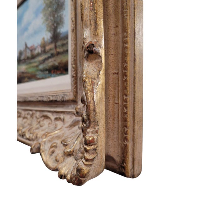 Impressionist Countryside Landscape Oil Painting by K. Razin, Framed For Sale In West Palm - Image 6 of 7