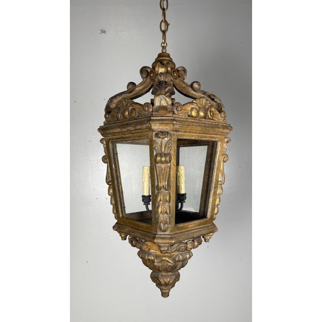 Baroque Northern Italian Giltwood Lantern For Sale - Image 3 of 12