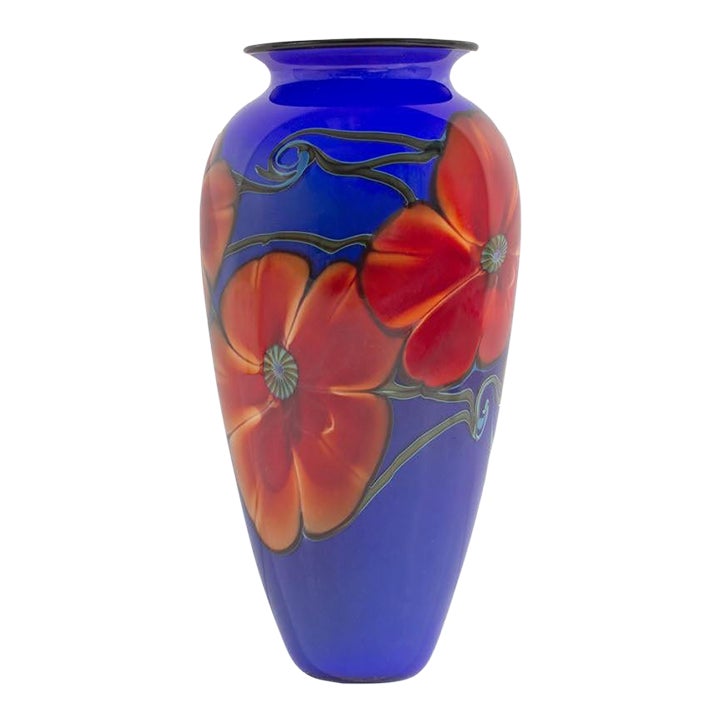 Art Glass Vase Signed by Richard Satava | Chairish