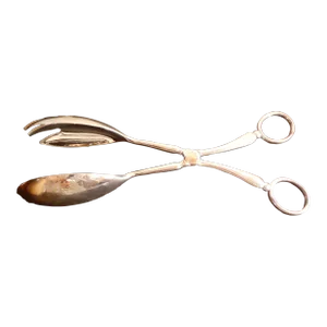 1960s Silverplated Salad Serving Tongs