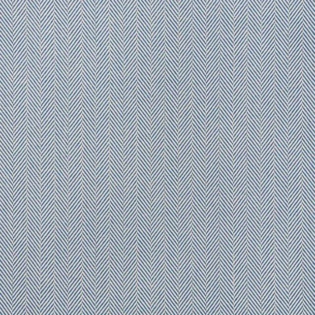 Sample- Schumacher Classic Herringbone In/Out Fabric in Navy For Sale