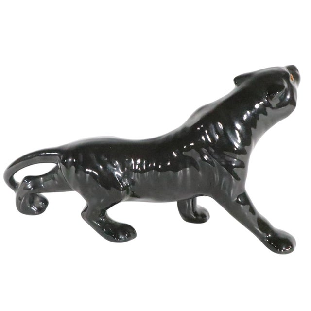 Mid 20th Century Mid Century Black Panther Sculpture For Sale - Image 4 of 6