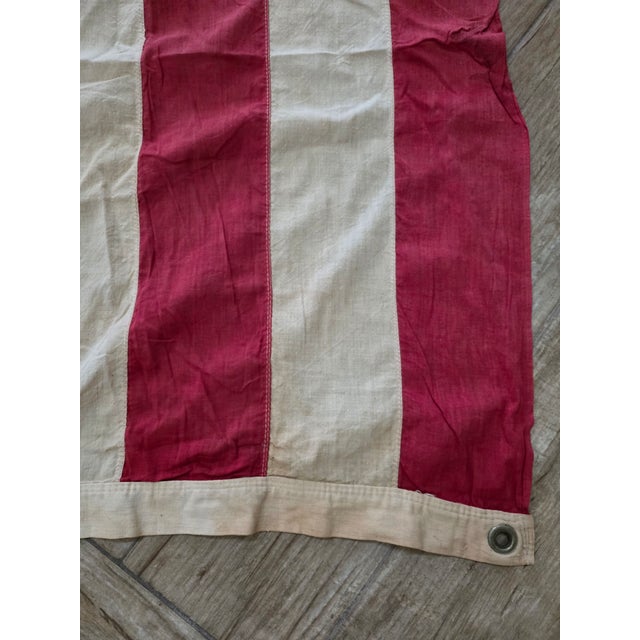 Early 20th C Cotton American Flag With Patina For Sale - Image 15 of 18