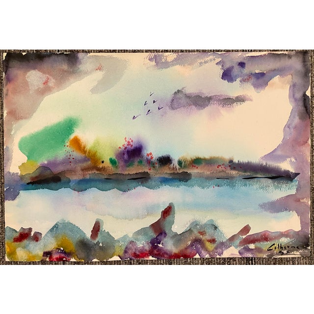 Modern 1952 Robert Colborne Modern Landscape Painting For Sale - Image 3 of 3