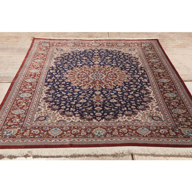 Vintage Persian Qum Rug, 03'04 X 04'10 For Sale - Image 9 of 10