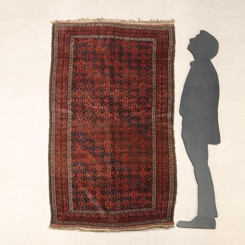 Beluchi rug, wool, hand-made, fine knot. This piece is attributed to the mentioned designer/maker. It has no attribution...