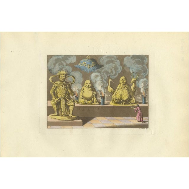 Ferrario, Chinese Religious Figures and Temple Statues Costumes, 1815, Print For Sale - Image 14 of 14