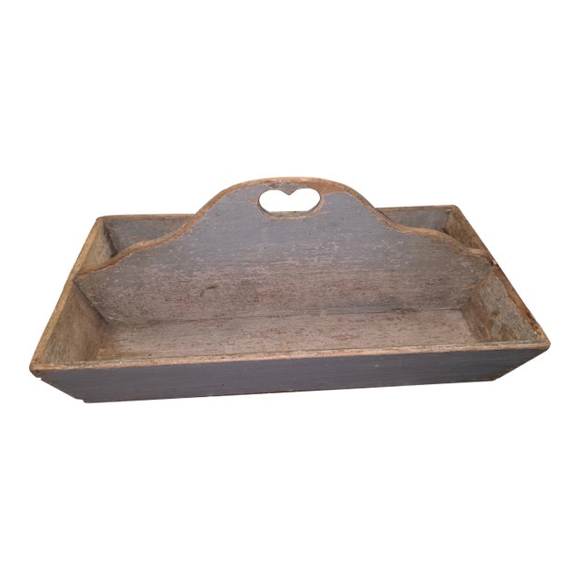 Primitive Caddy With Painted Surface For Sale