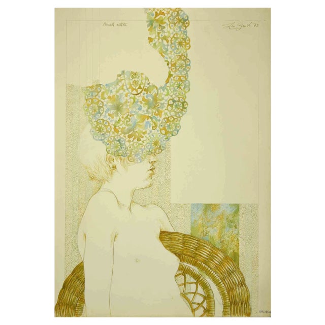 Leo Guida, Little Summer, Original Ink & Watercolor, 1973 For Sale