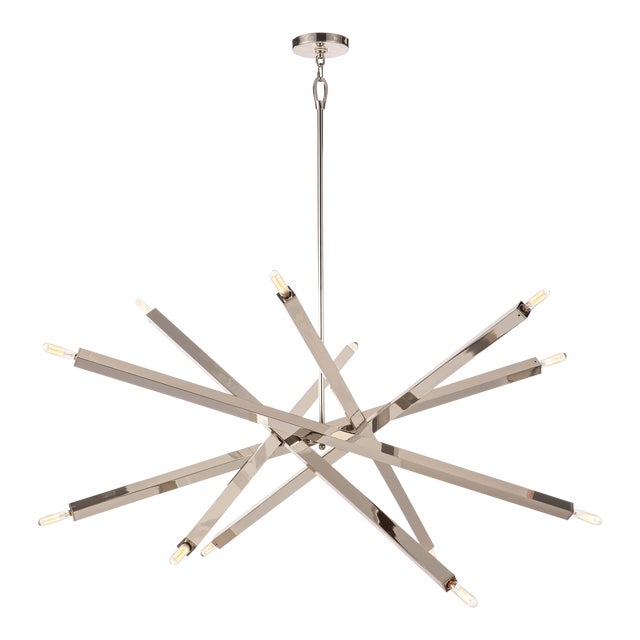 Regina Andrew Viper Chandelier in Polished Nickel For Sale