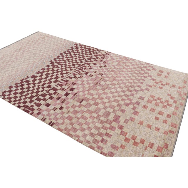 Rug & Kilim Rug & Kilim’s Moroccan Style Rug in Polychromatic Geometric Patterns For Sale - Image 4 of 7