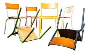 Stacking Dining Chairs, 1950s, Set of 6