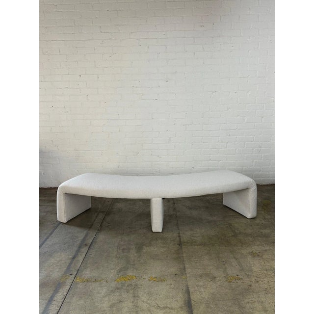 Handcrafted Curved Waterfall Bench For Sale - Image 4 of 11