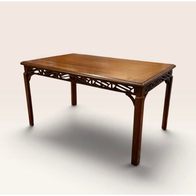 Mid Century Chinese Chippendale Fretwork Cocktail Table For Sale - Image 4 of 18